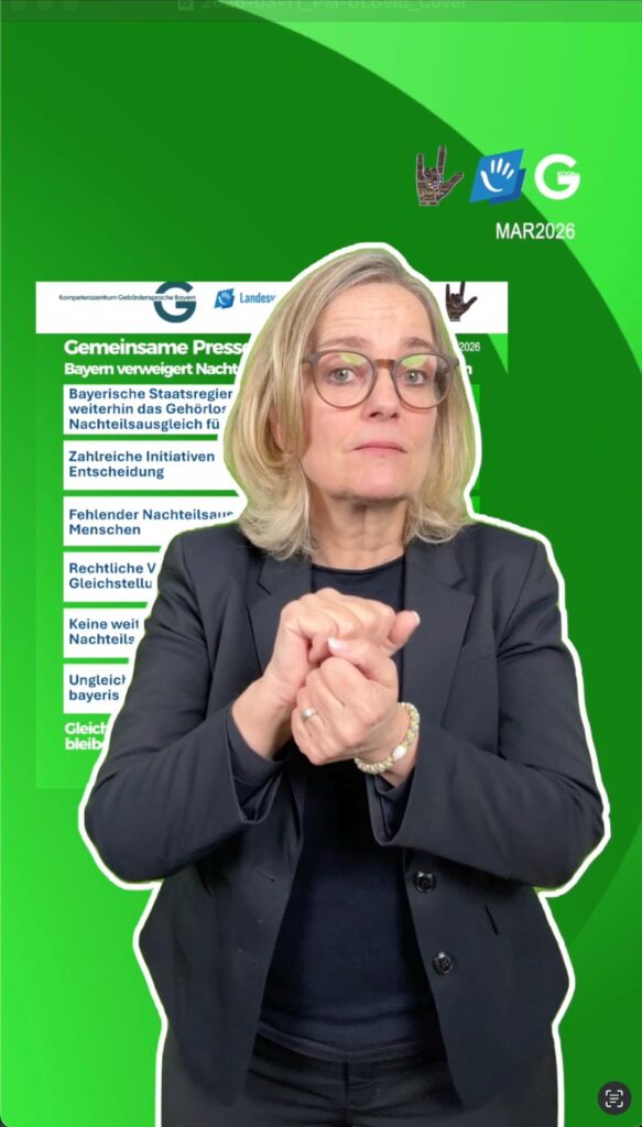 Gemeinsame Pressemitteilung Bayern verweigert Nachteilsausgleich für Taube Menschen